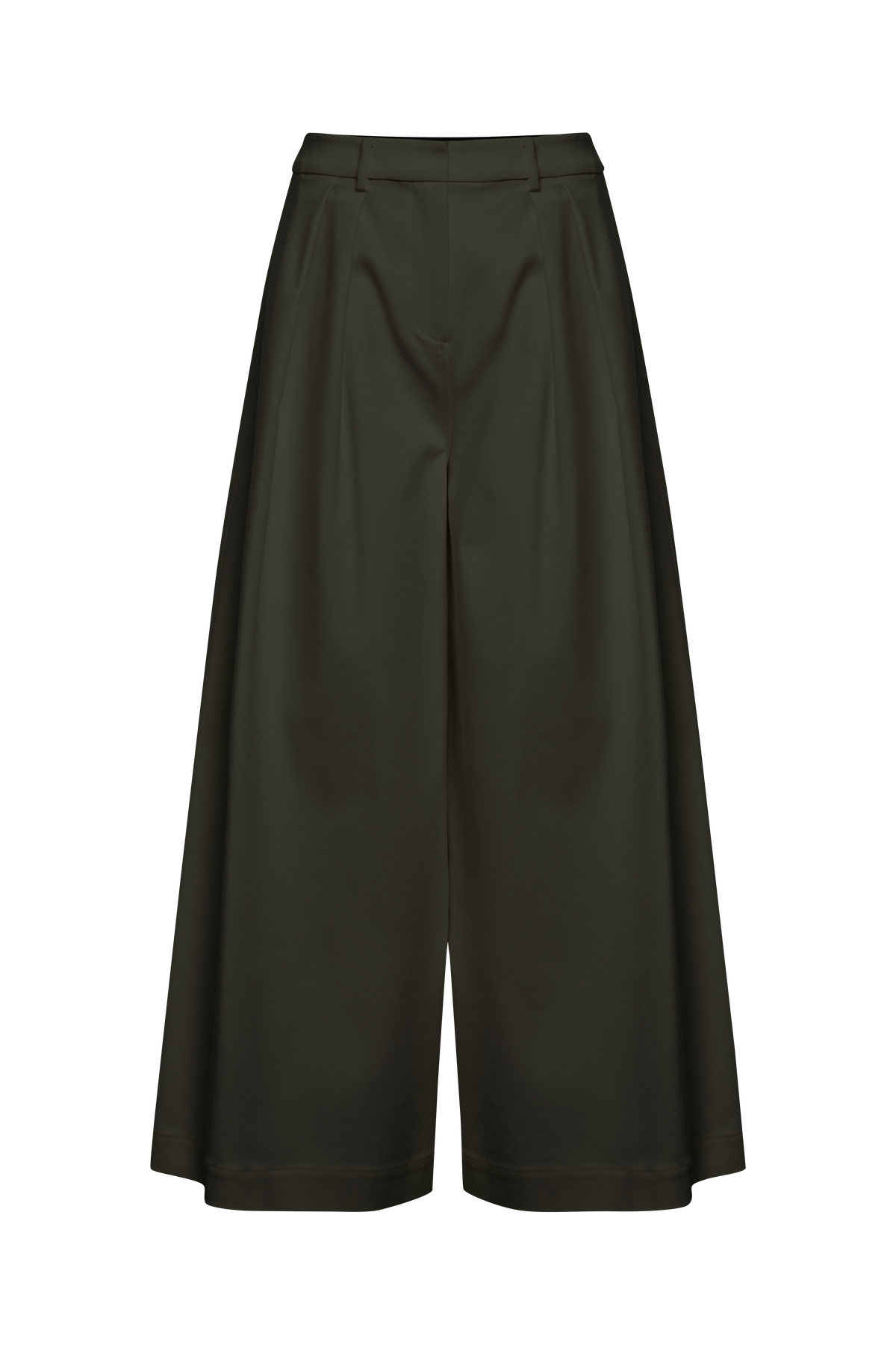 Pleated Front Crop Pant