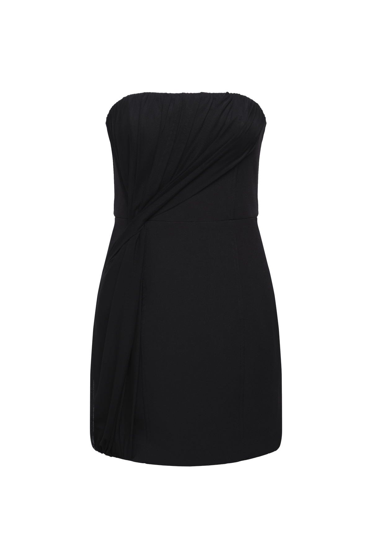 Draped Tulle Crepe Cocktail