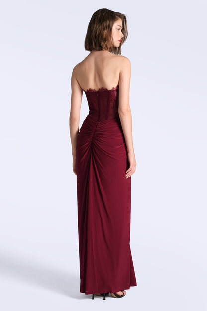 Lace & Jersey Gown