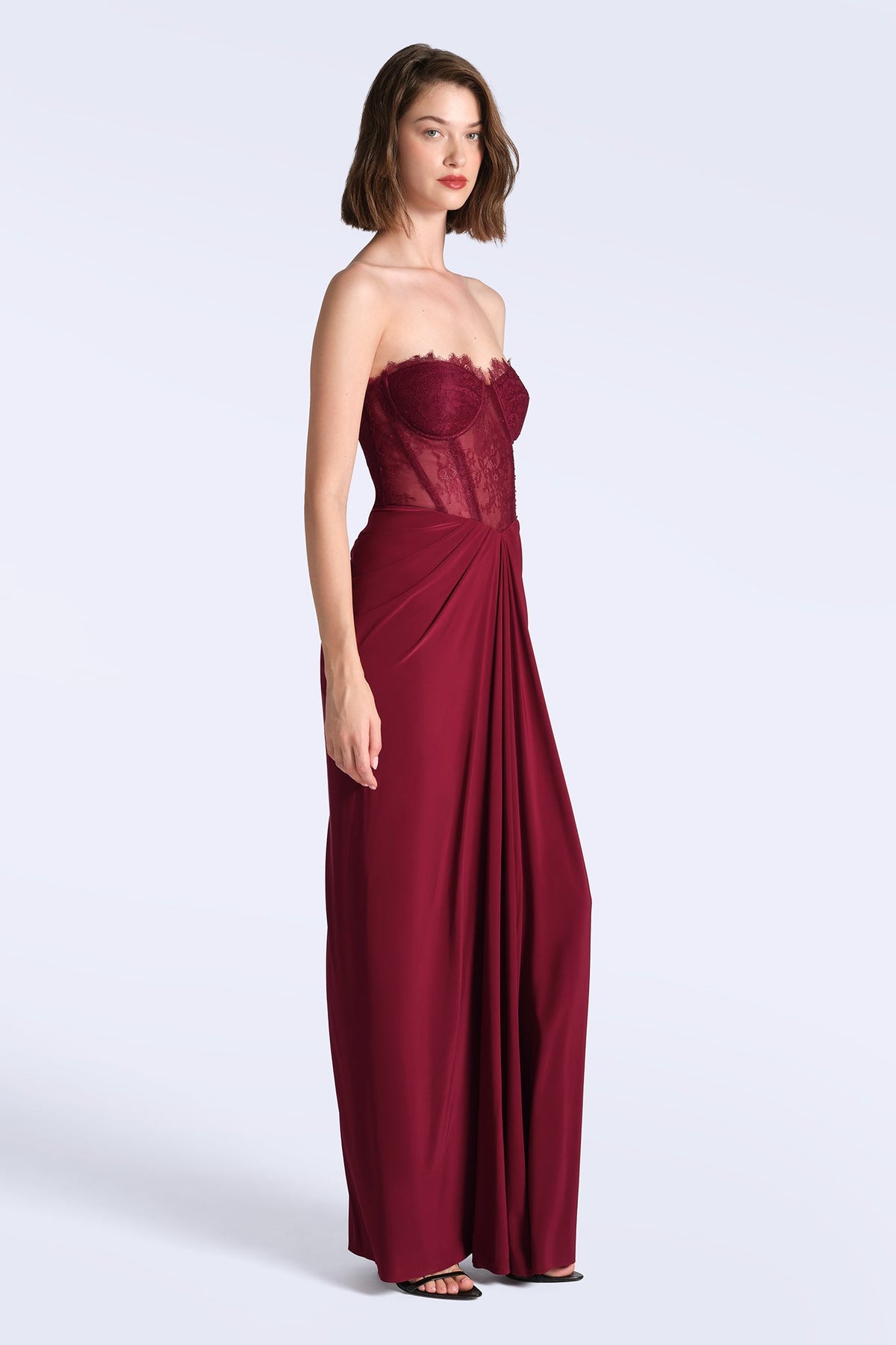 Lace & Jersey Gown