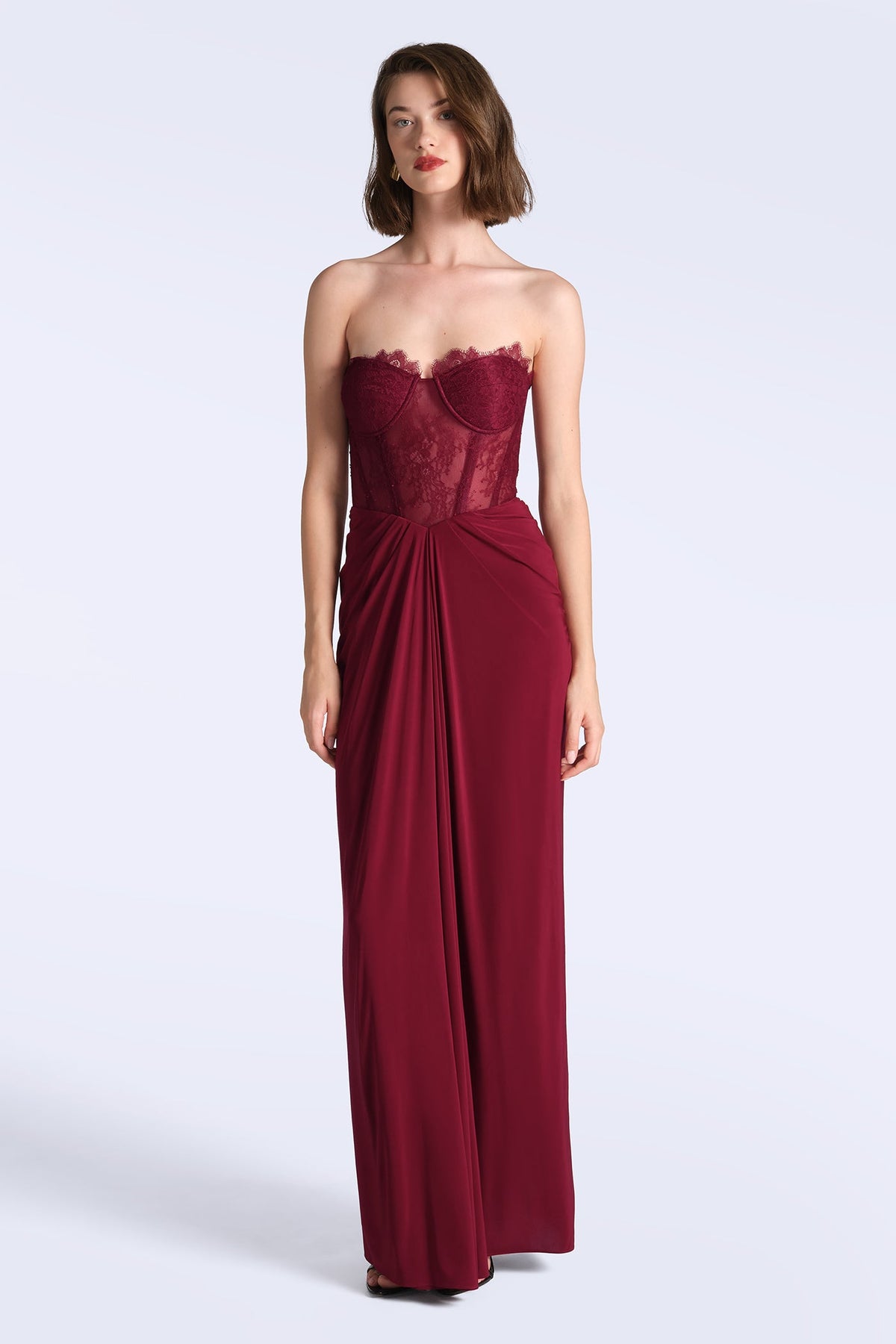 Lace & Jersey Gown