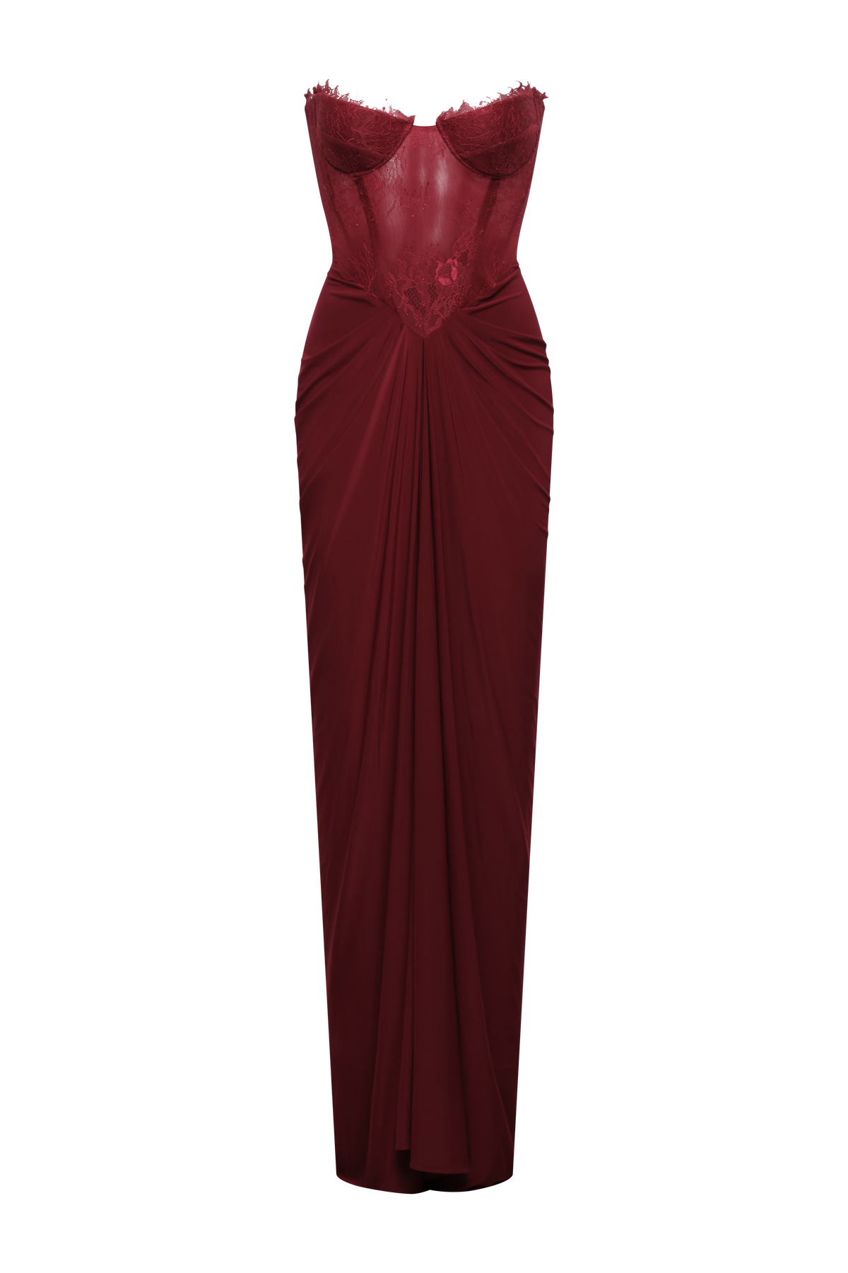 Lace & Jersey Gown