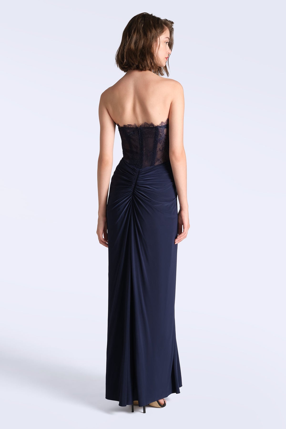 Lace & Jersey Gown