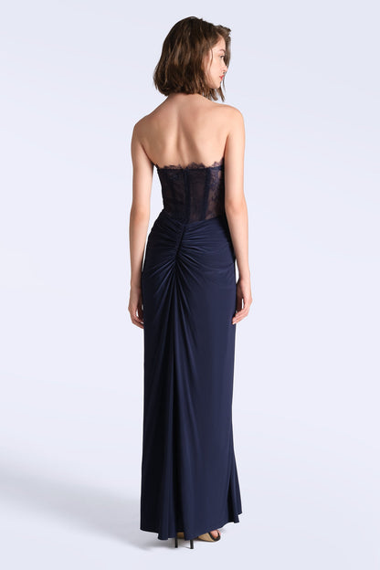 Lace & Jersey Gown