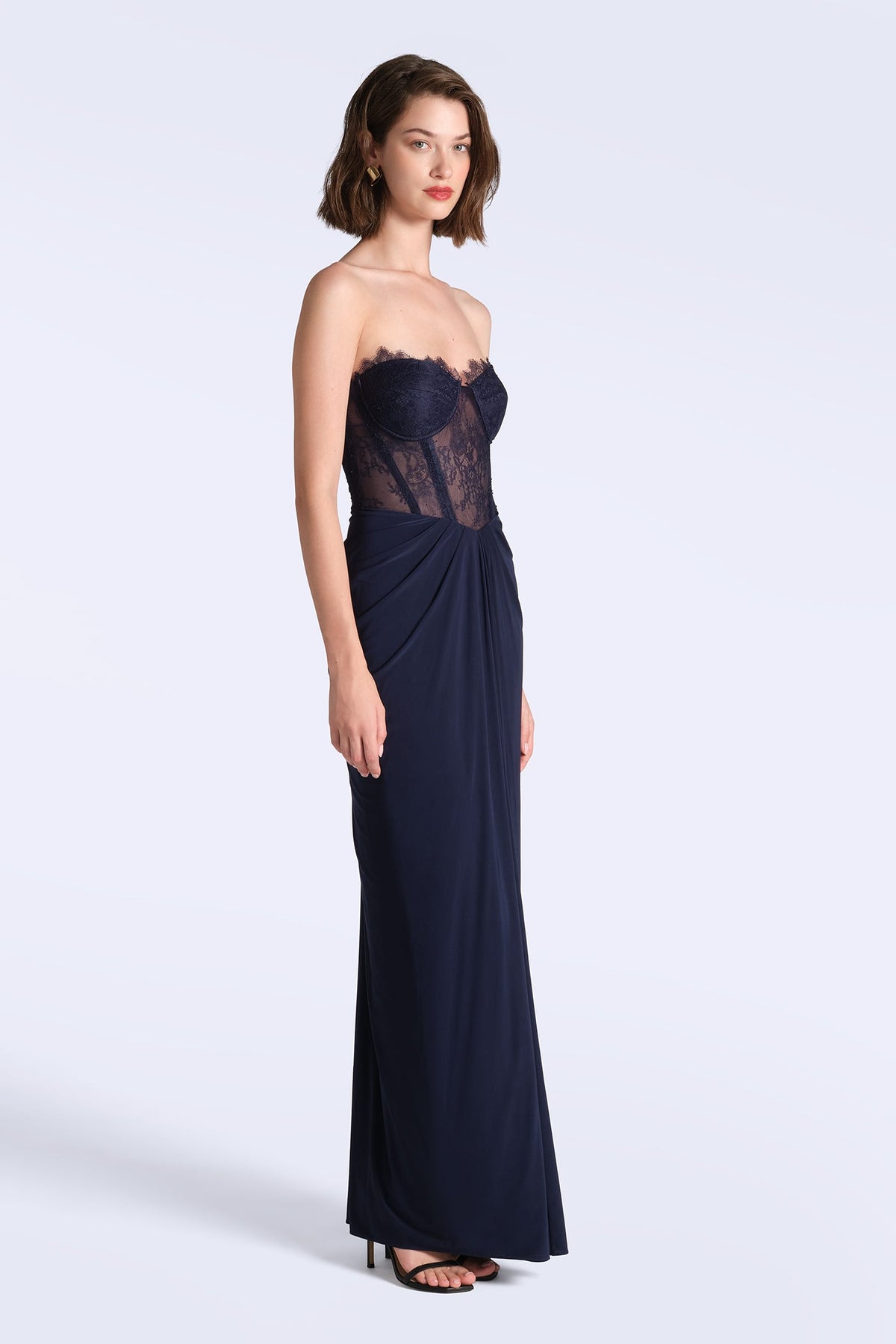 Lace & Jersey Gown