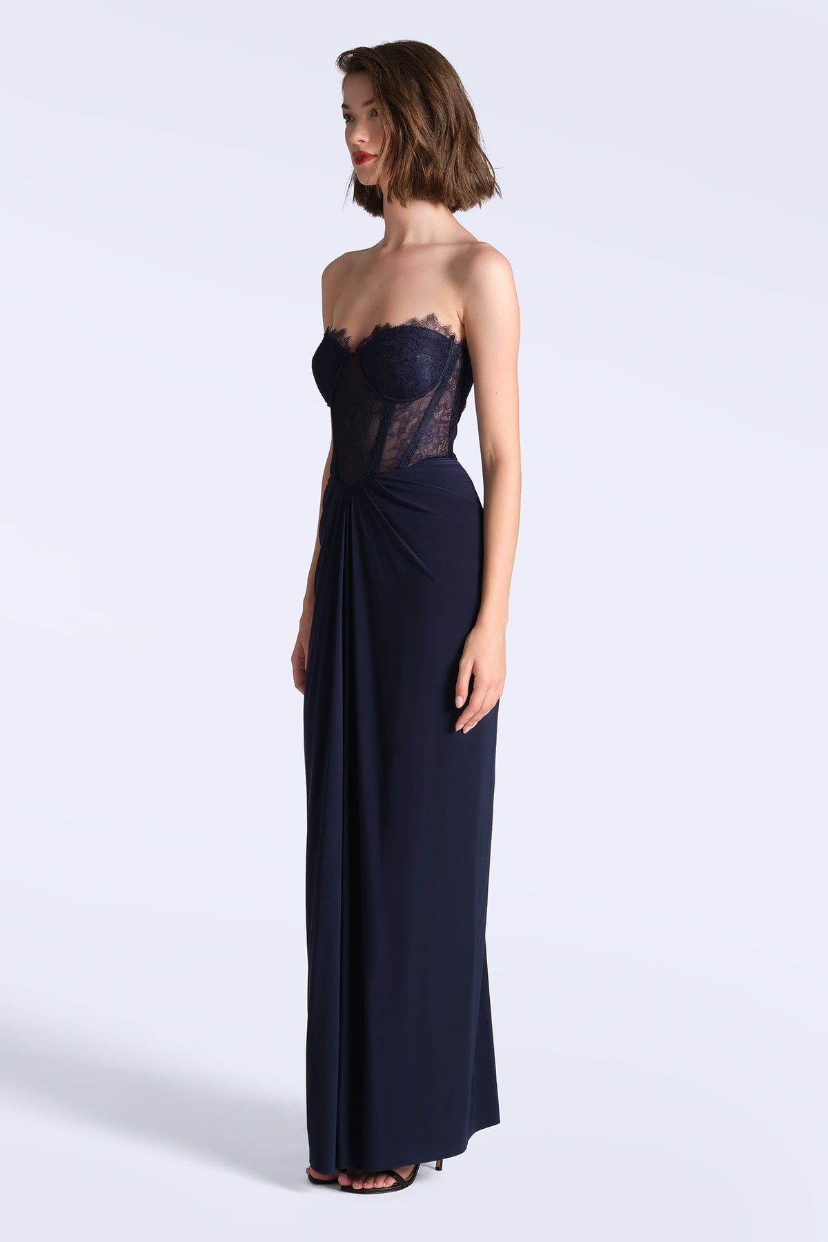 Lace & Jersey Gown