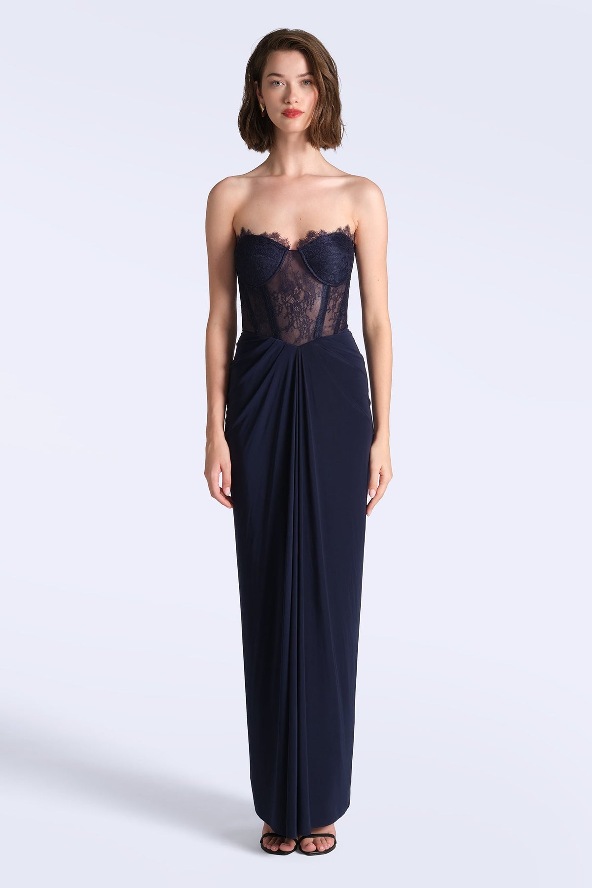 Lace & Jersey Gown