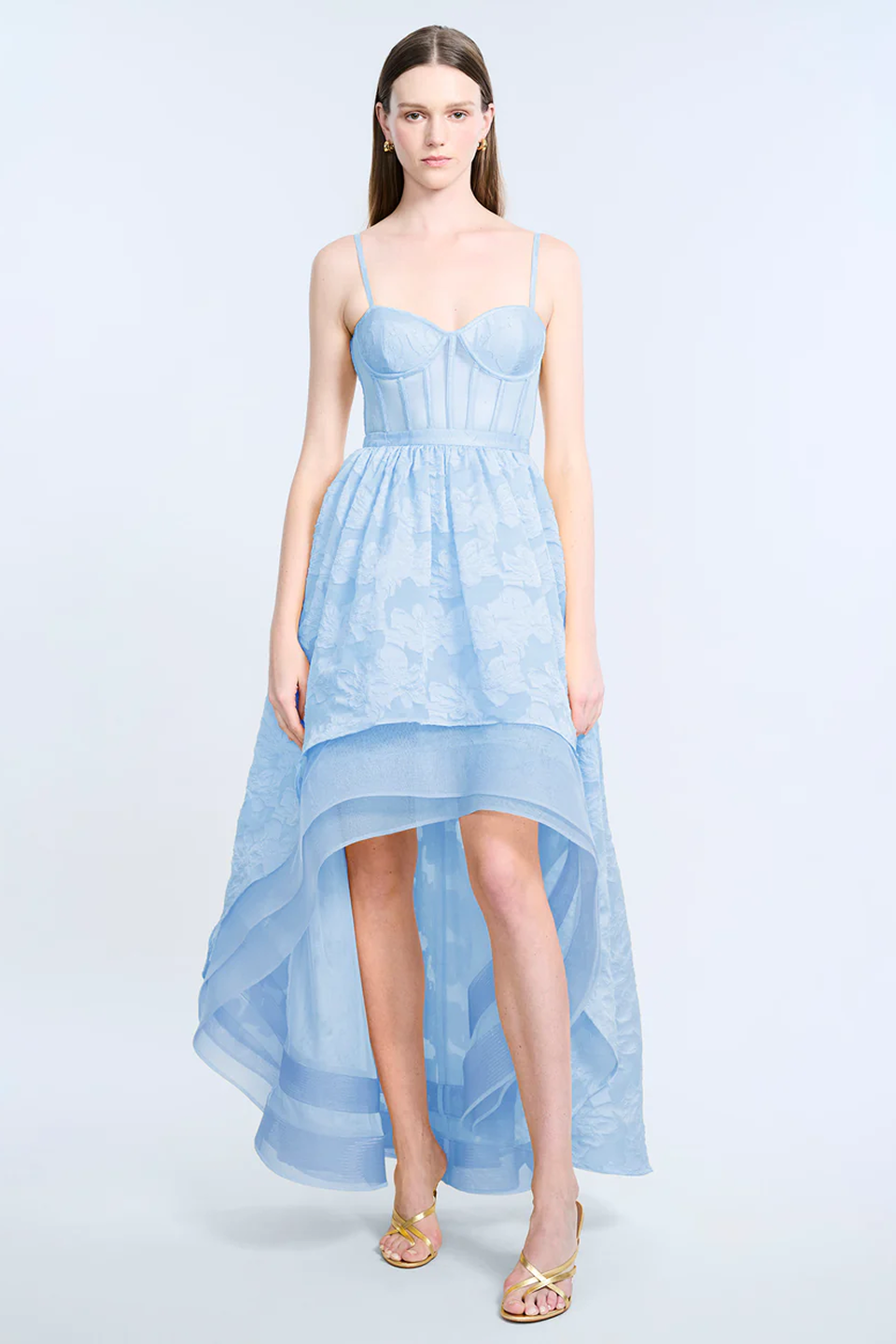 High Low Organza Tulle Gown