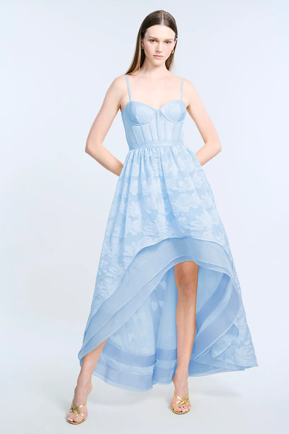 High Low Organza Tulle Gown