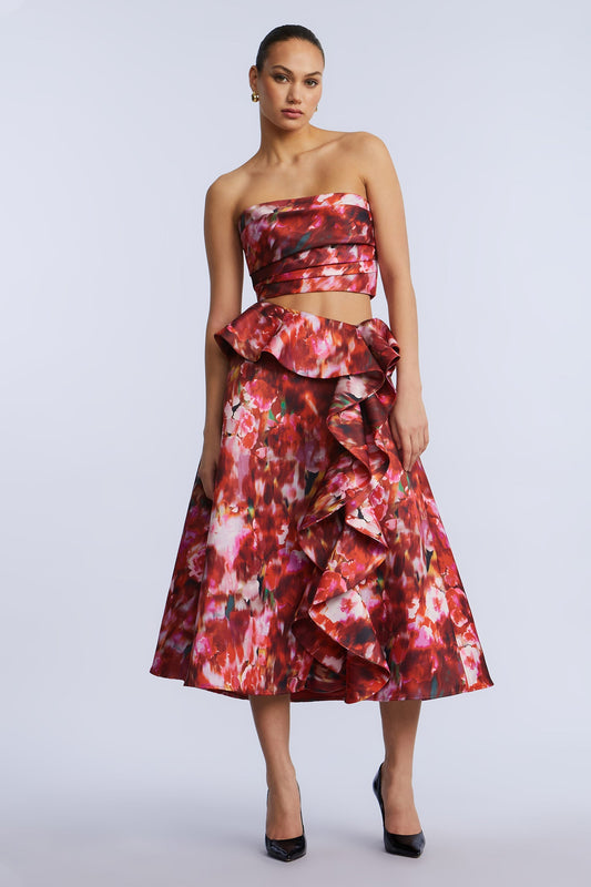 Pleated Satin Bustier