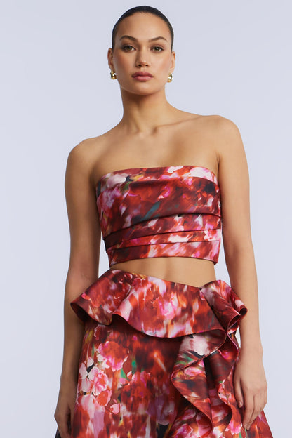 Pleated Satin Bustier