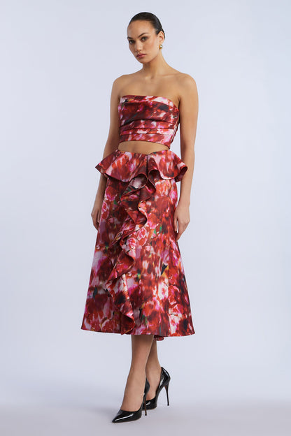 Pleated Satin Bustier