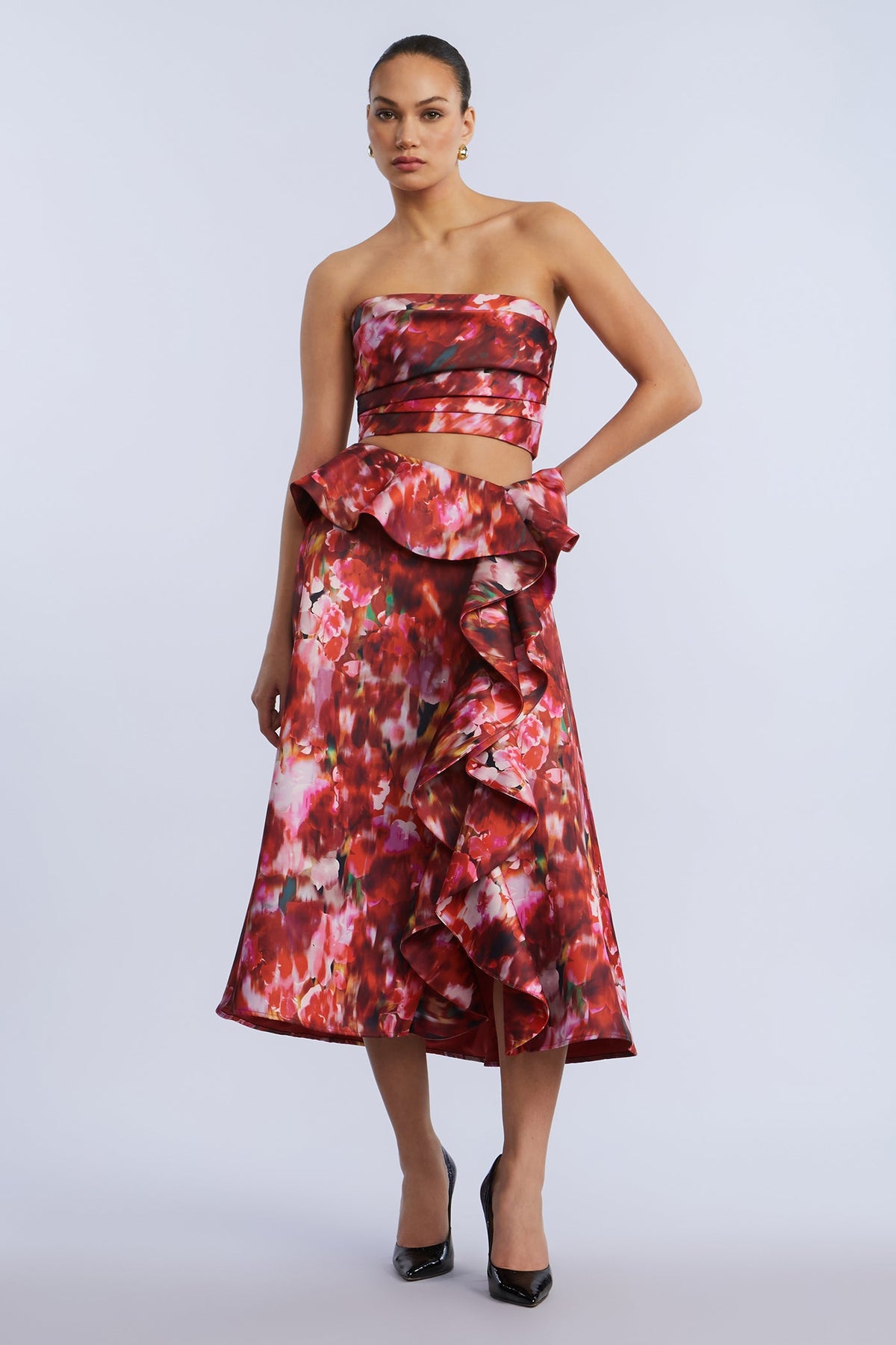Pleated Satin Bustier