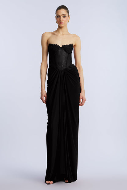 Lace & Jersey Gown