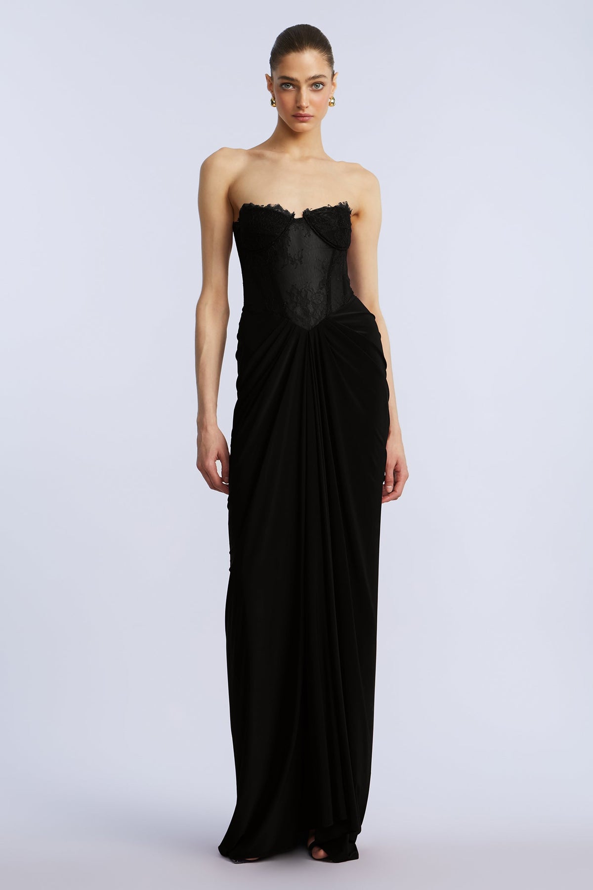 Lace & Jersey Gown