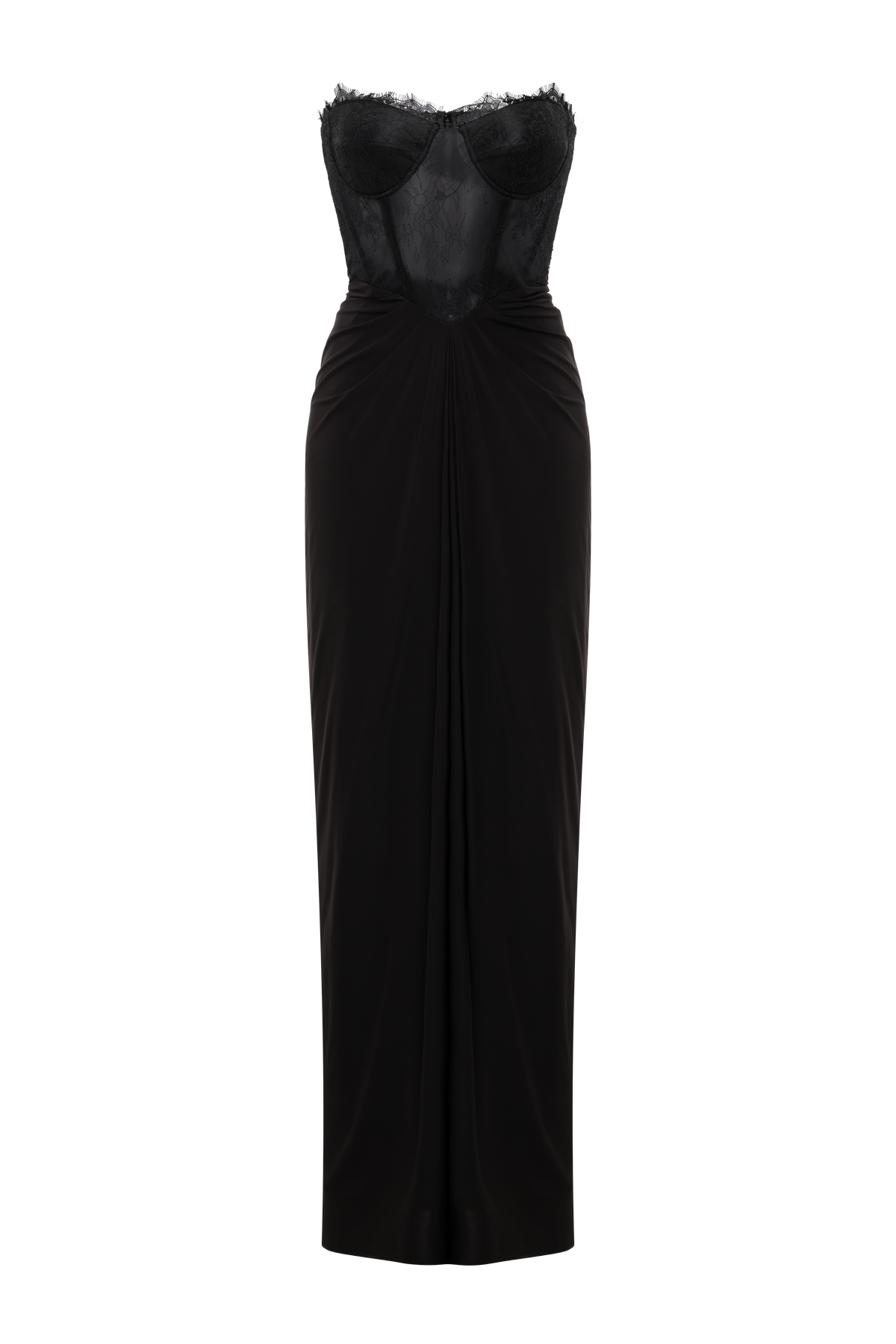 Lace & Jersey Gown