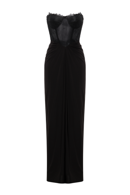 Lace & Jersey Gown