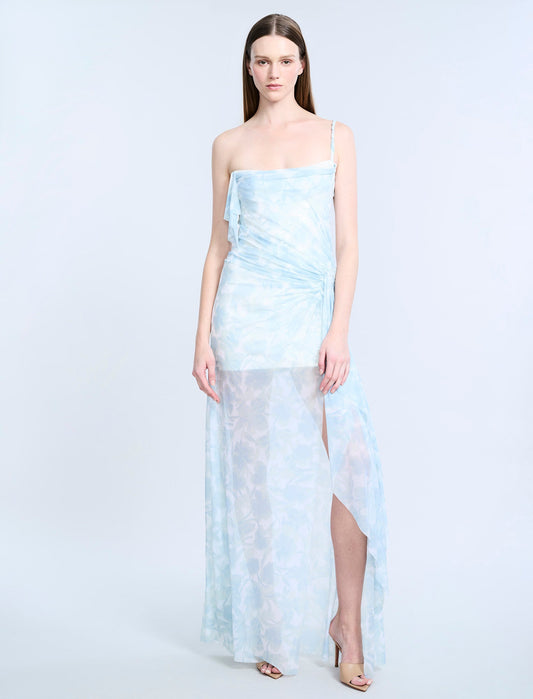 Mesh & Sequin Gown