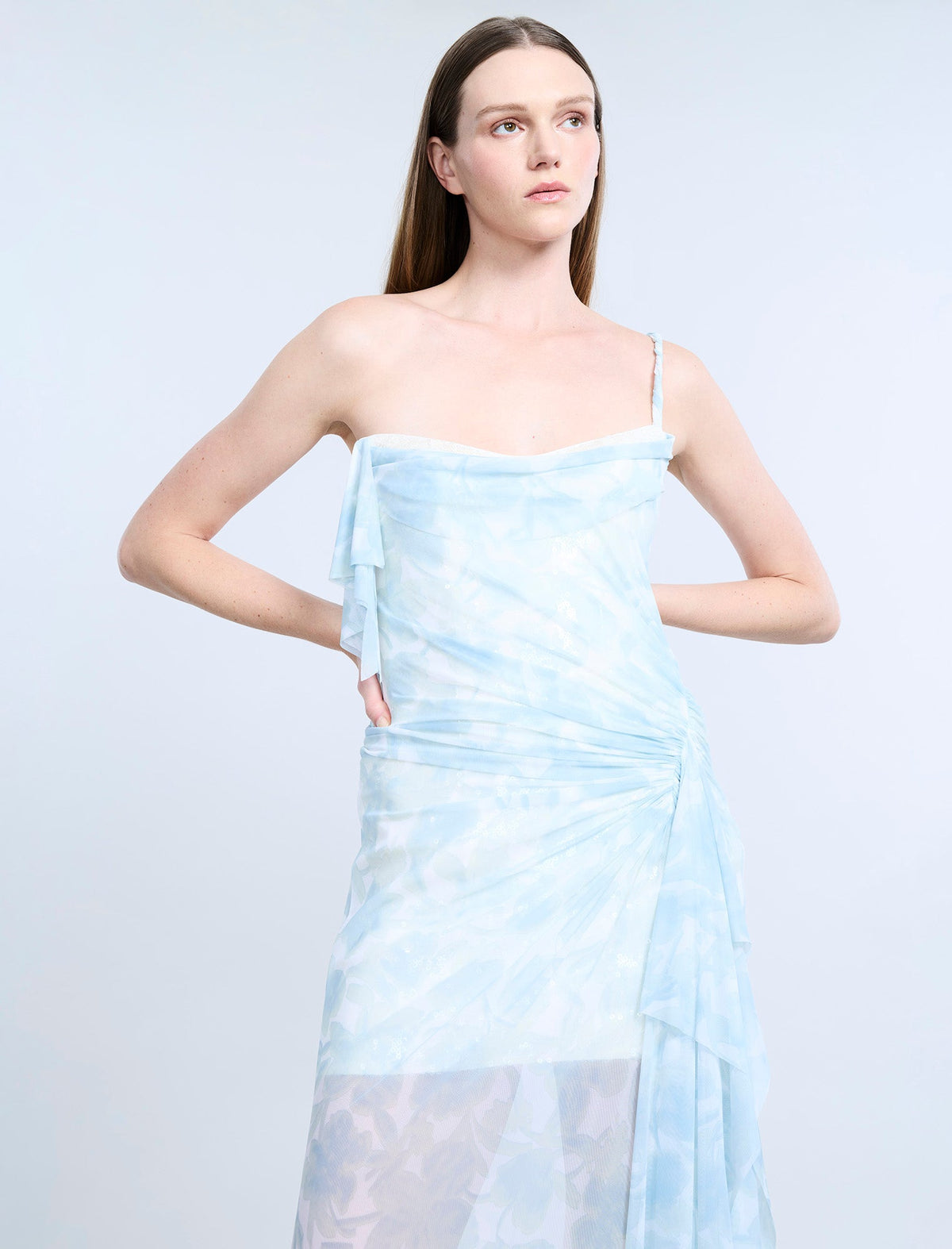 Mesh & Sequin Gown