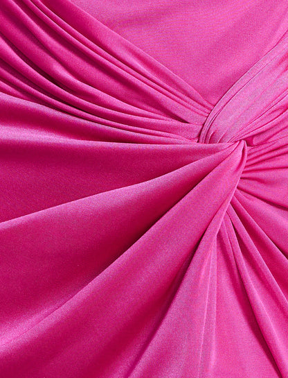 Cowl Draped Gown With Twist