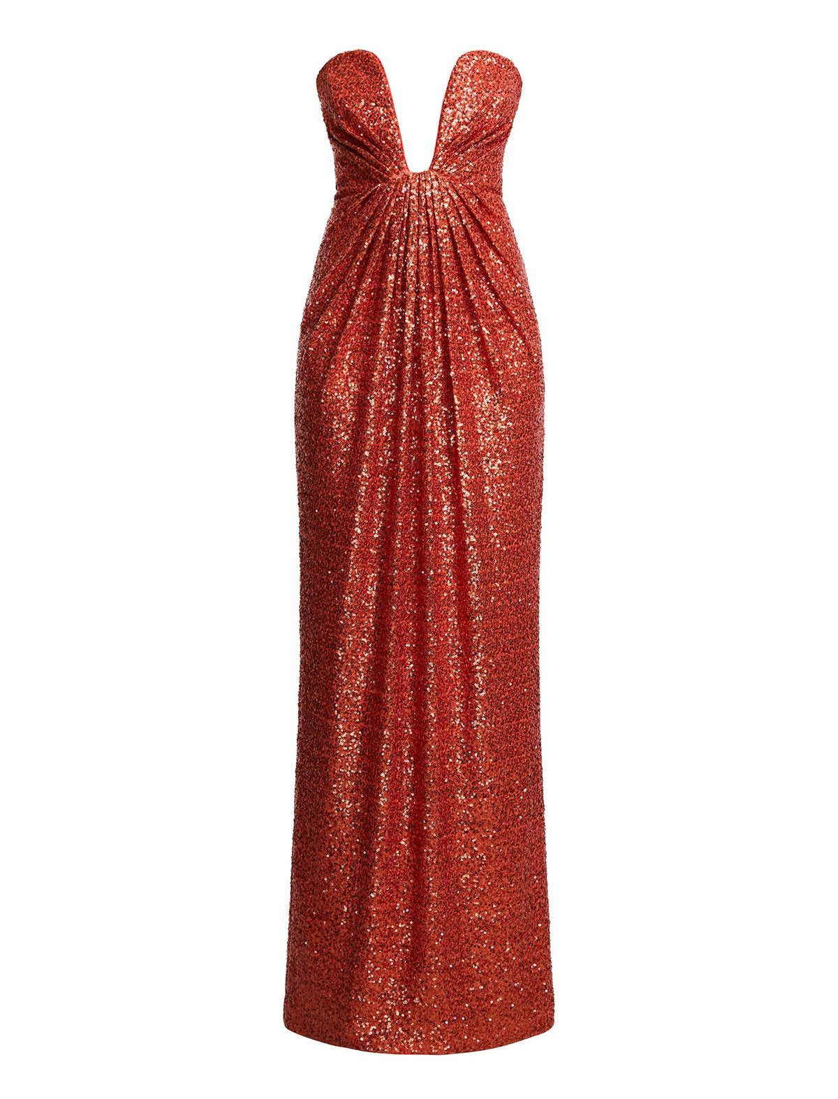 Plunging U Neckline Gown