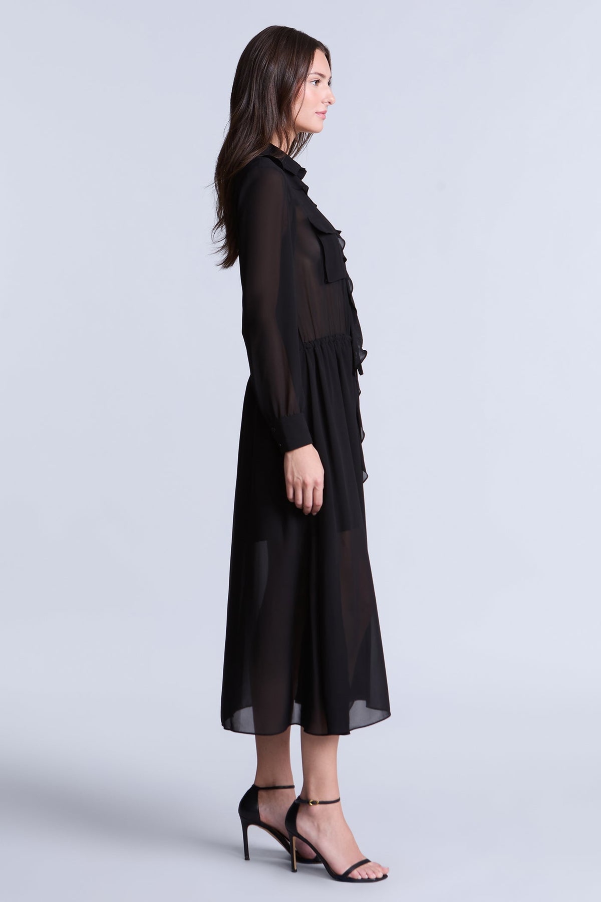 Solid Ruffle Dress