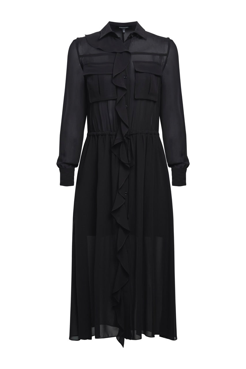 Solid Ruffle Dress