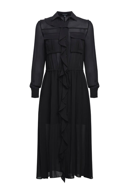 Solid Ruffle Dress