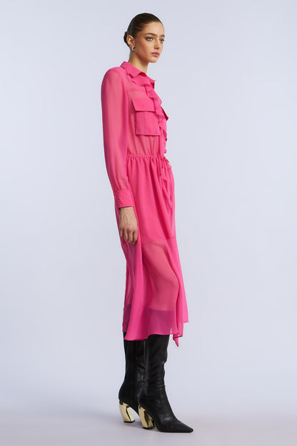 Solid Ruffle Dress