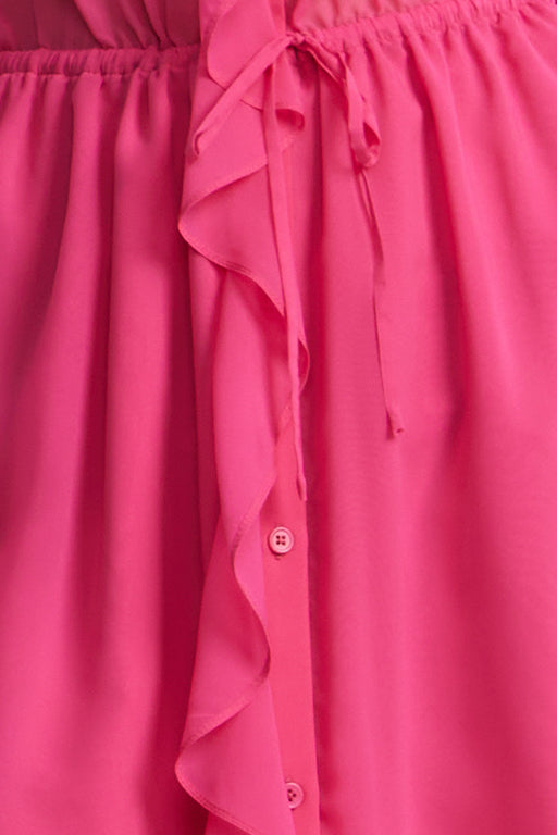 Solid Ruffle Dress