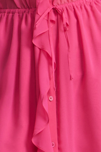 Solid Ruffle Dress