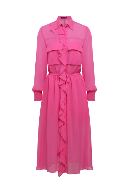 Solid Ruffle Dress