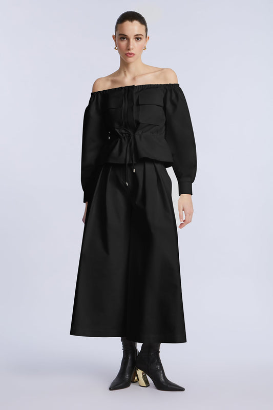 Off Shoulder Drawstring Top
