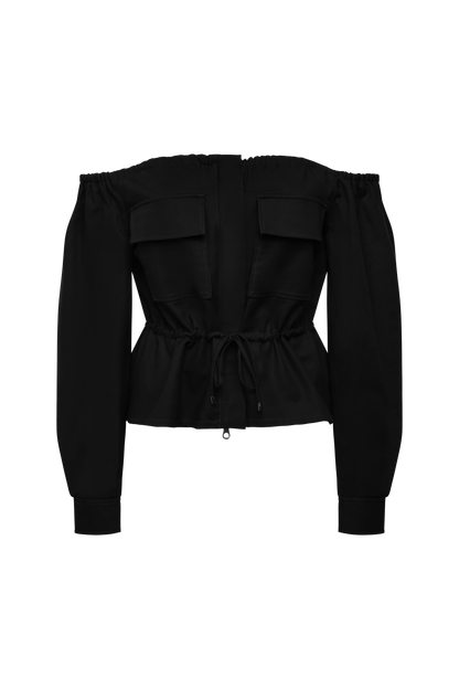 Off Shoulder Drawstring Top