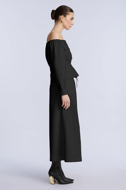 Off Shoulder Drawstring Top