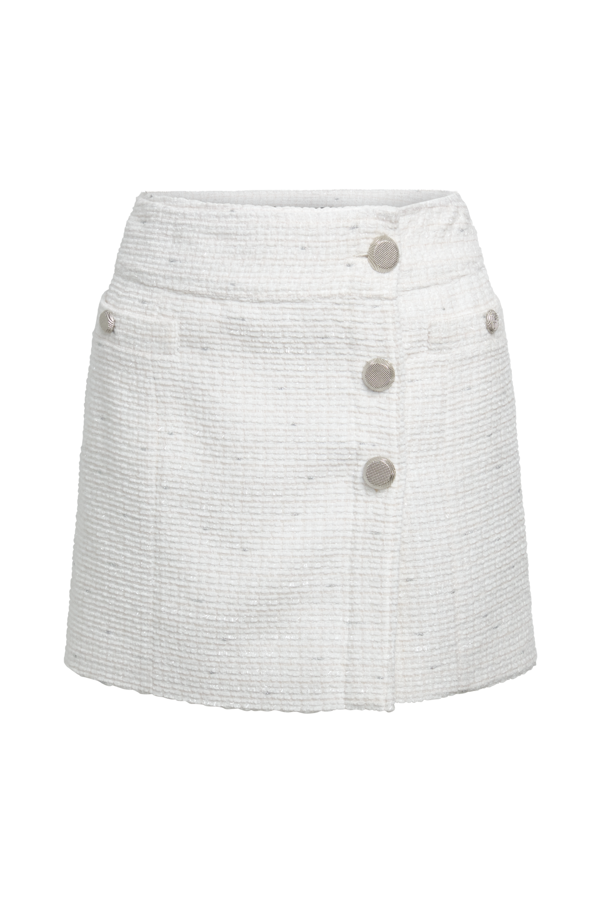 Tweed Wrap Short Skirt