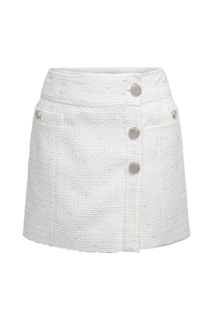 Tweed Wrap Short Skirt