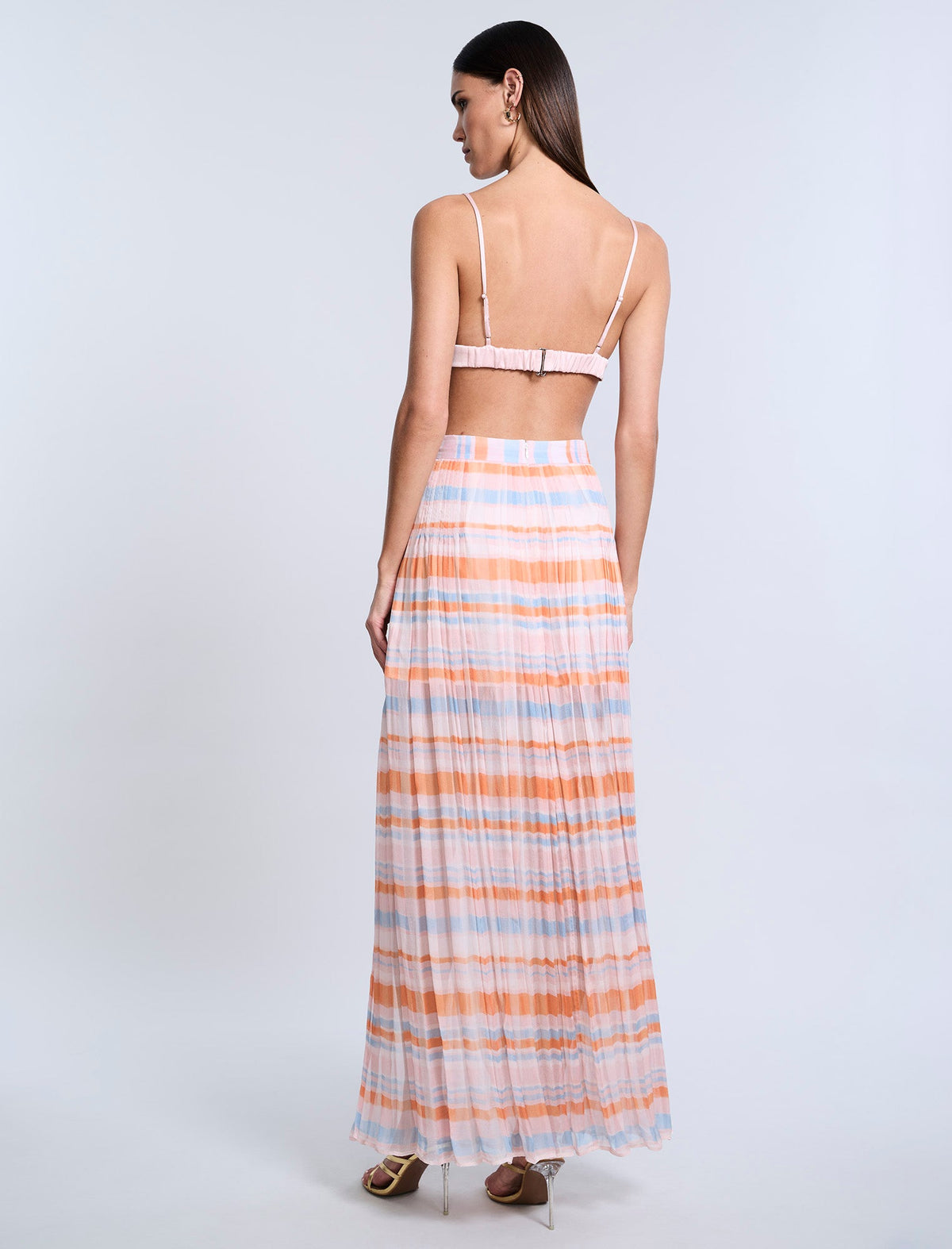 Printed Pleated Skirt