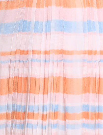 Printed Pleated Skirt