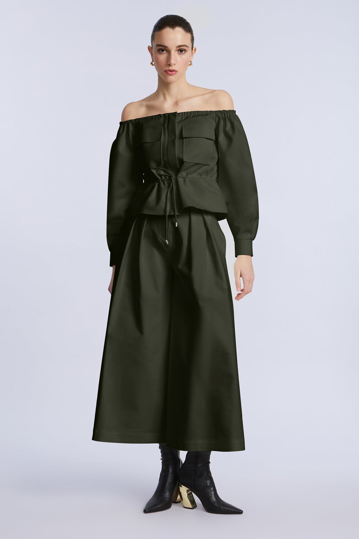 Off Shoulder Drawstring Top
