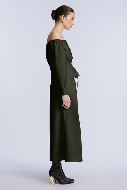 Off Shoulder Drawstring Top
