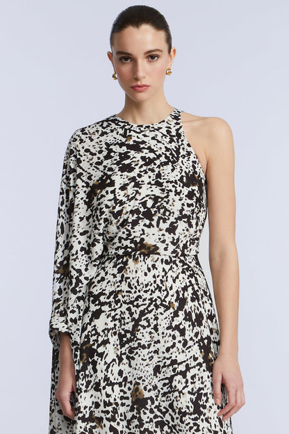 One Sleeve Midi Dress