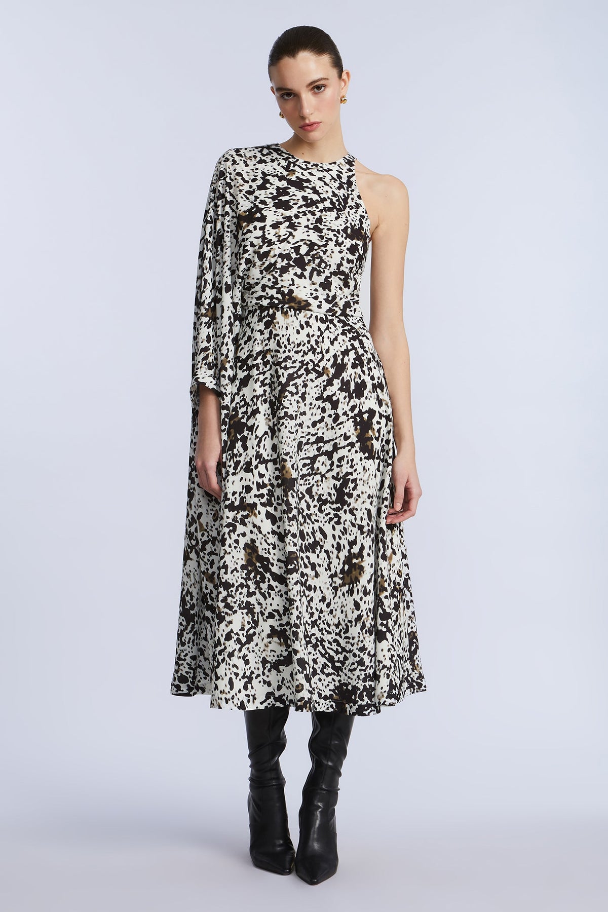 One Sleeve Midi Dress
