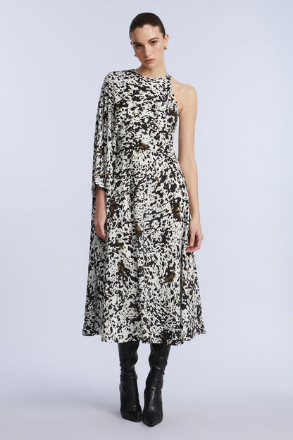 One Sleeve Midi Dress