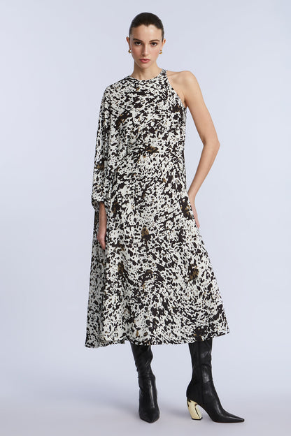 One Sleeve Midi Dress