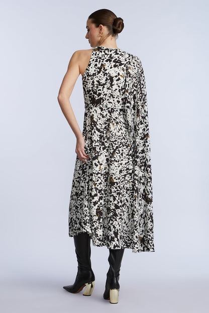 One Sleeve Midi Dress