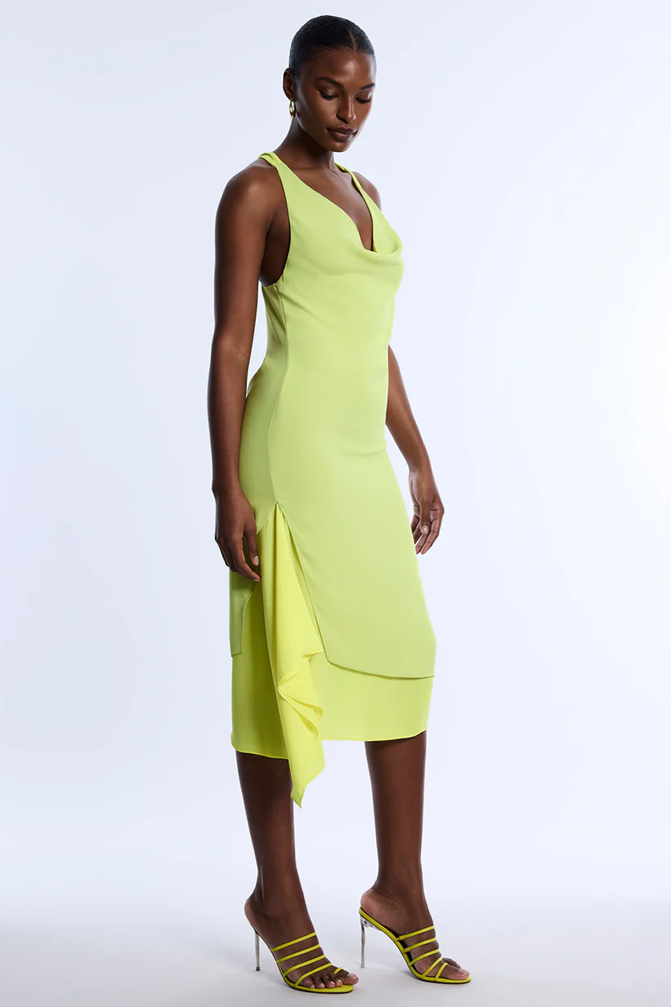 Twist And Drape Combo Dress