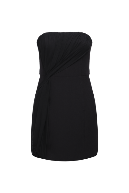 Draped Tulle Crepe Cocktail