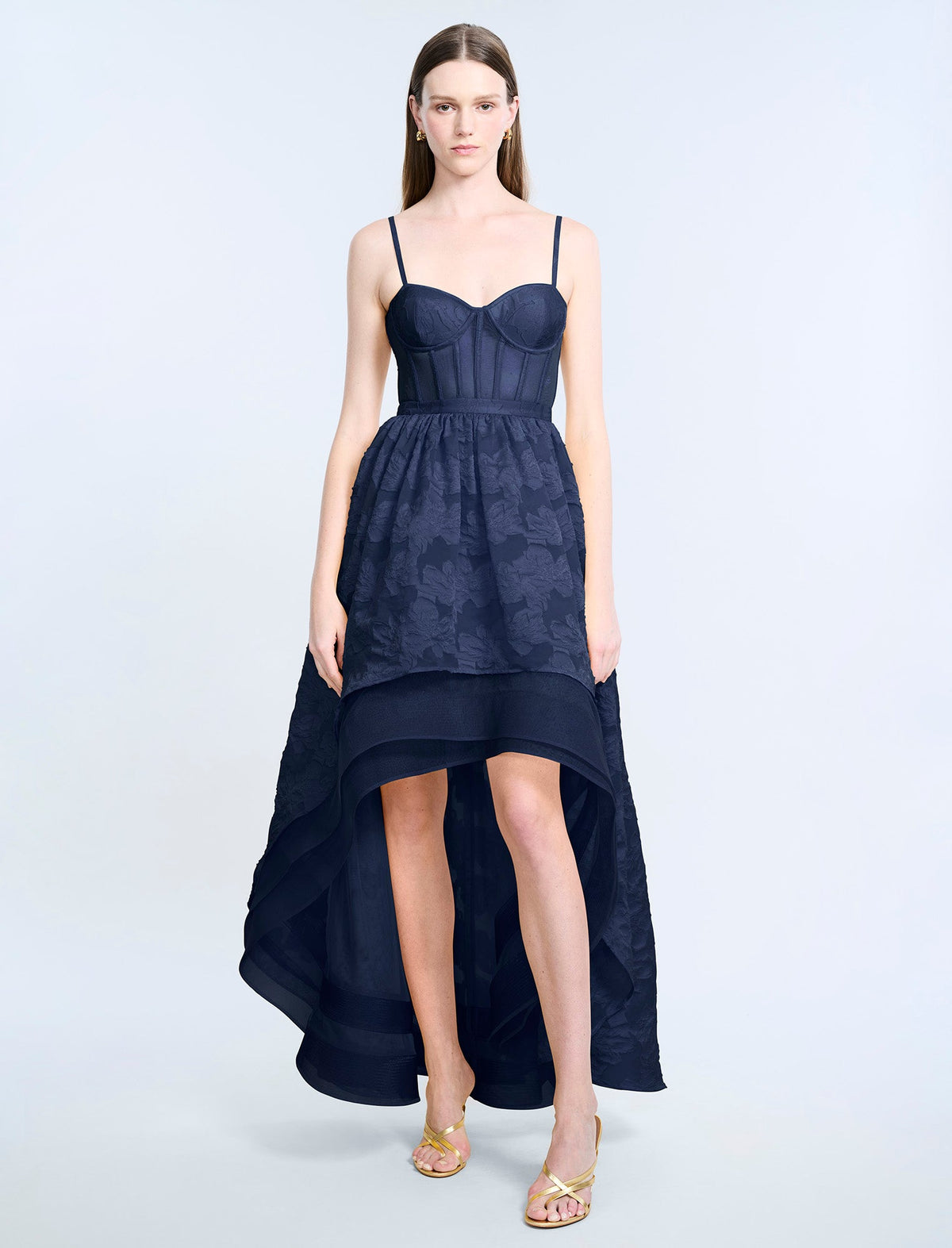 High Low Organza Tulle Gown