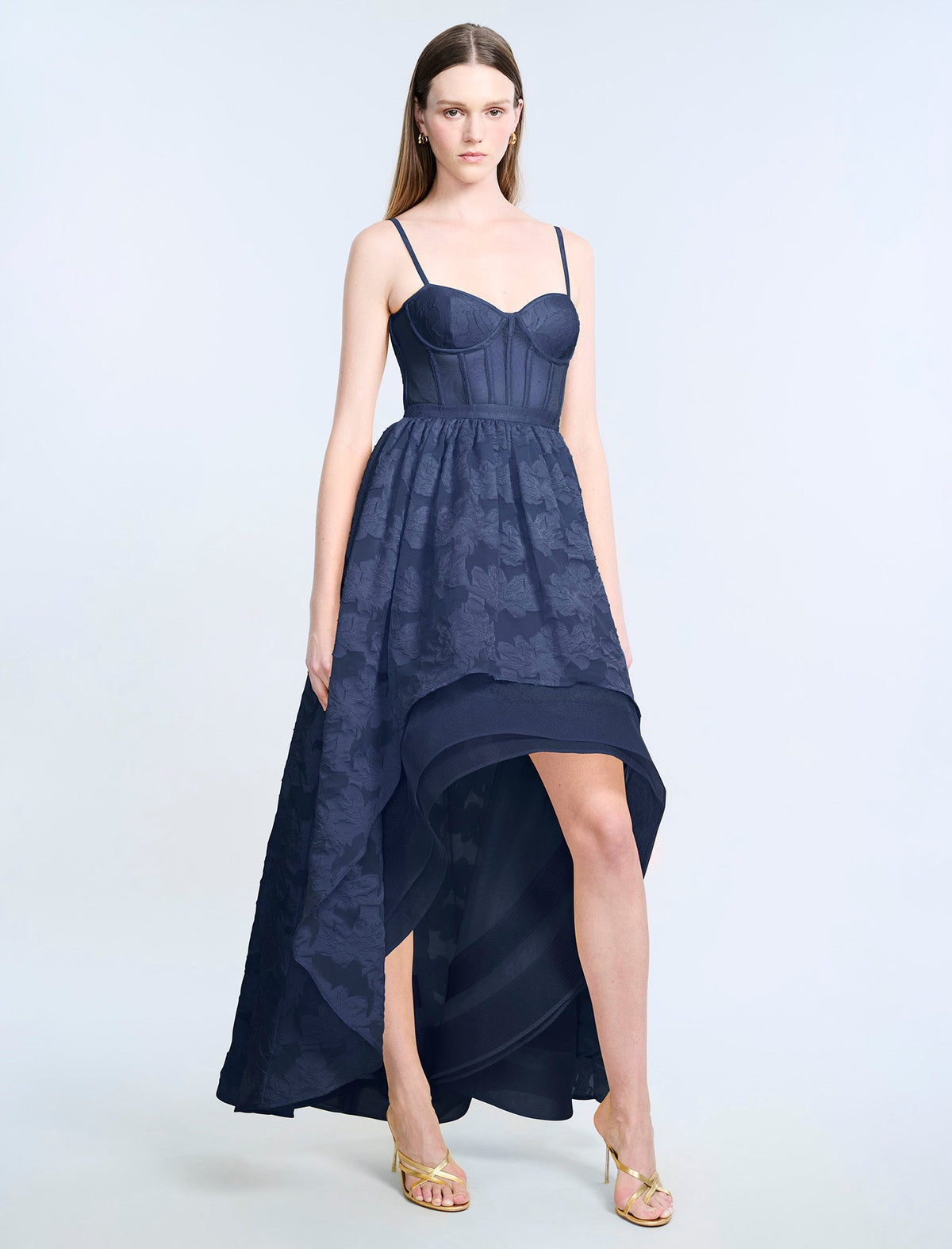 High Low Organza Tulle Gown
